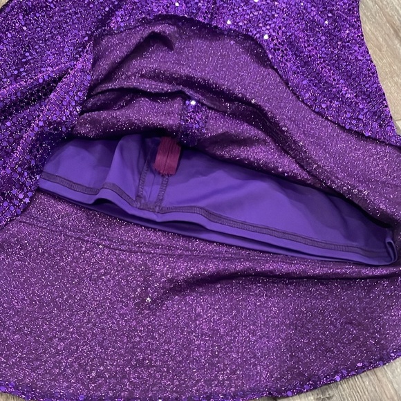 Vintage Gunne Sax by Jessica McClintock purple sparkle Dress 3/4 - Picture 7 of 8